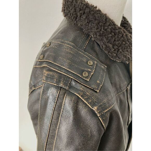 Hawke & Co. Toddler Boys 5 Faux Leather Aviator Jacket - Picture 7 of 11